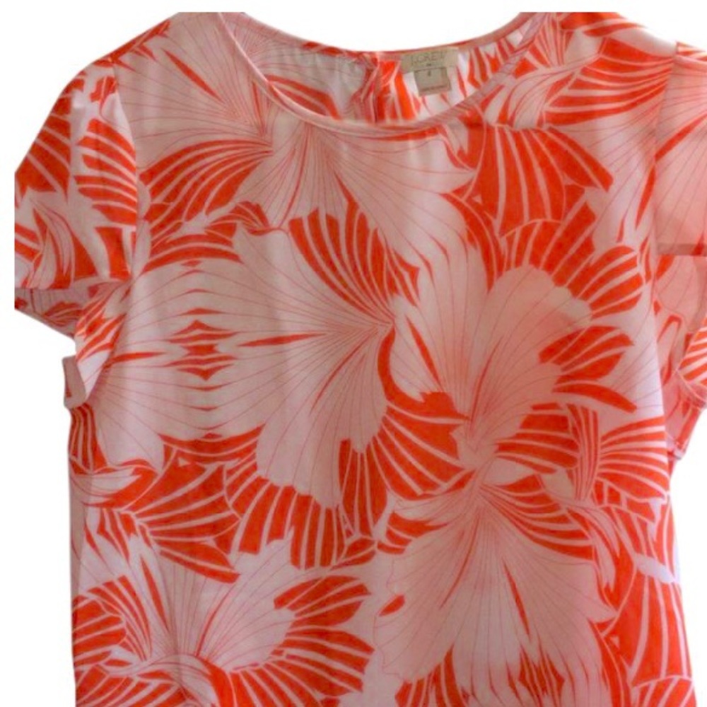 J .Crew tangerine Blouse